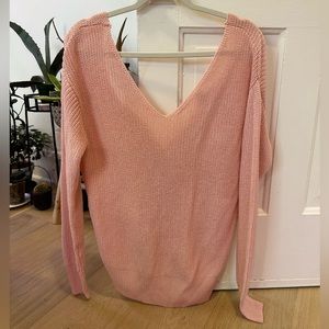 Twist Open Back Sweater